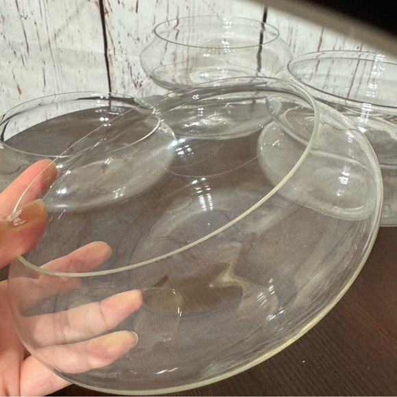 Shallow Glass Bowl Floral Vase or Terrarium 7 Pc lot Used for Table Centerpieces - Picture 10 of 16